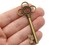 4 63mm Antique Bronze Three Loop Key Charms Metal Skeleton Keys